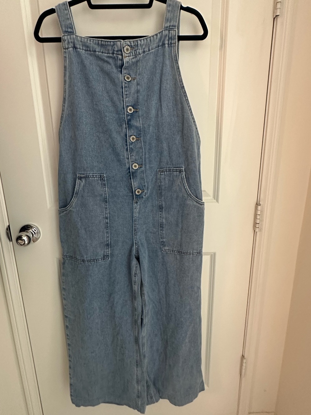 Wishlist Light Blue Denim Button-Front Women’s Overalls